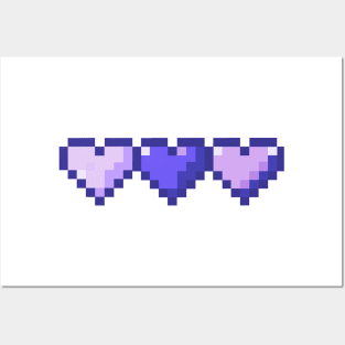 Purple Health Bar Pixel Art Posters and Art